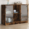 vidaXL Sideboard Räuchereiche 102x37x75,5 cm Holzwerkstoff