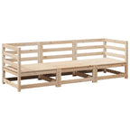 vidaXL 3-tlg. Garten-Sofagarnitur Massivholz Kiefer