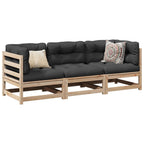 vidaXL 3-tlg. Garten-Sofagarnitur Massivholz Kiefer
