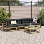 vidaXL 5-tlg. Garten-Sofagarnitur Kiefernholz Imprägniert