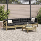 vidaXL 5-tlg. Garten-Sofagarnitur mit Kissen Kiefernholz Imprägniert
