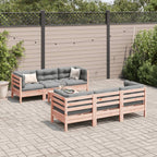 vidaXL 7-tlg. Garten-Sofagarnitur mit Kissen Massivholz Douglasie
