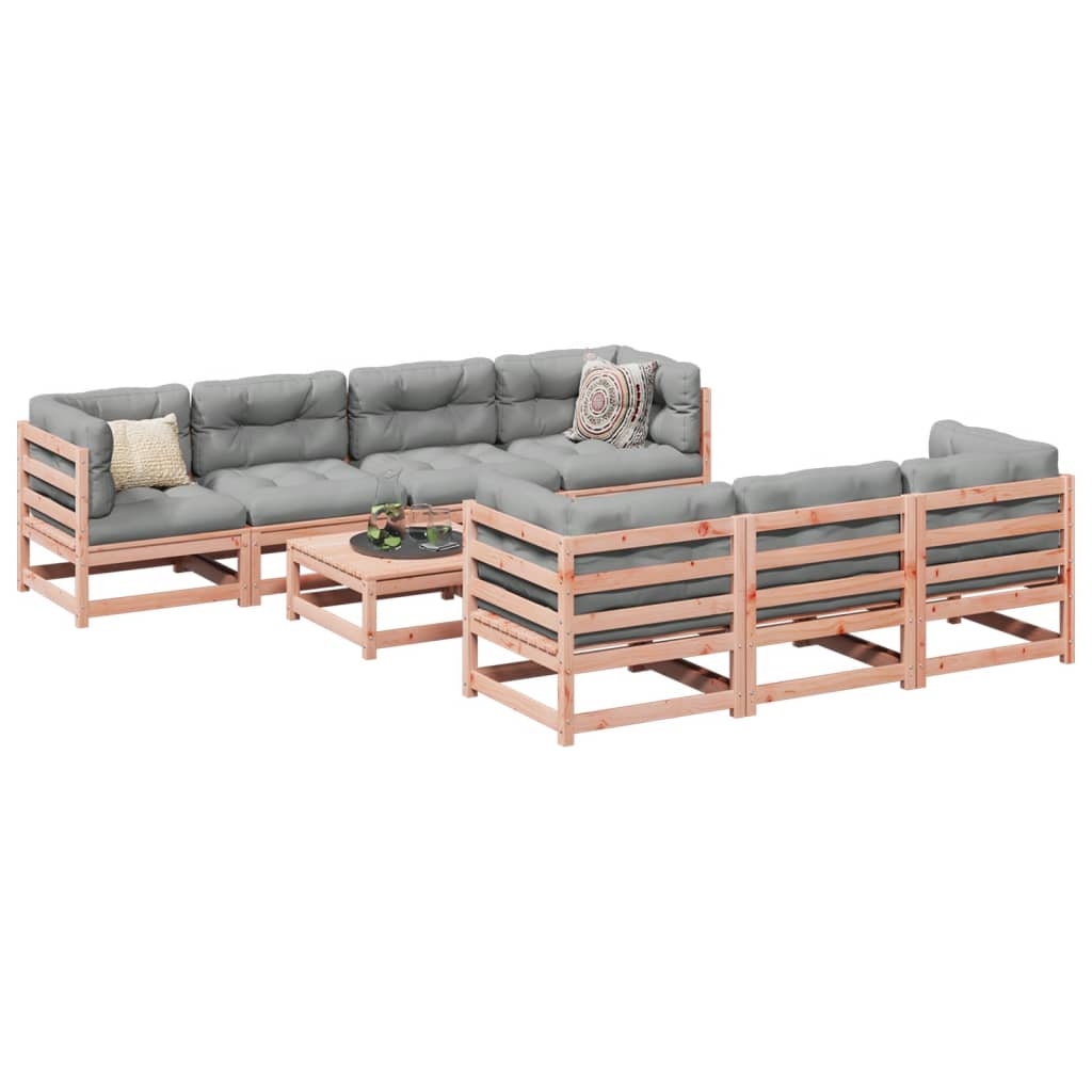 vidaXL 8-tlg. Garten-Sofagarnitur Massivholz Douglasie