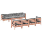 vidaXL 9-tlg. Garten-Sofagarnitur mit Kissen Massivholz Douglasie