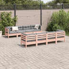 vidaXL 9-tlg. Garten-Sofagarnitur mit Kissen Massivholz Douglasie