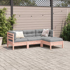 vidaXL 4-tlg. Garten-Sofagarnitur mit Kissen Massivholz Douglasie