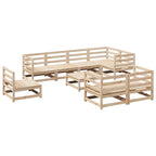 vidaXL 9-tlg. Garten-Sofagarnitur Massivholz Kiefer
