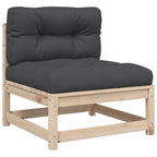 vidaXL 9-tlg. Garten-Sofagarnitur mit Kissen Massivholz Kiefer