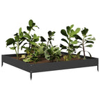 vidaXL Hochbeet Schwarz 100x100x18,5 cm Stahl