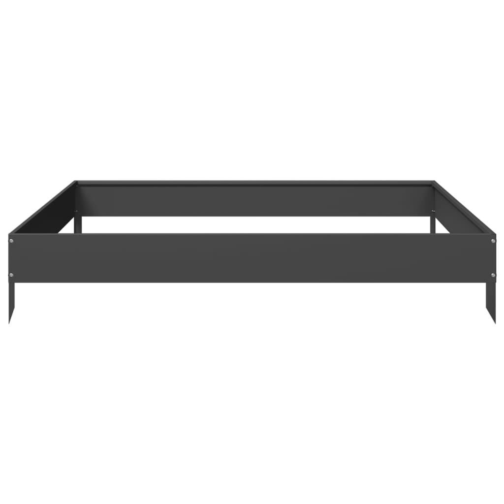 vidaXL Hochbeet Schwarz 100x100x18,5 cm Stahl