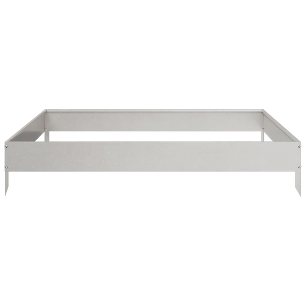 vidaXL Hochbeet 100x100x18,5 cm Edelstahl