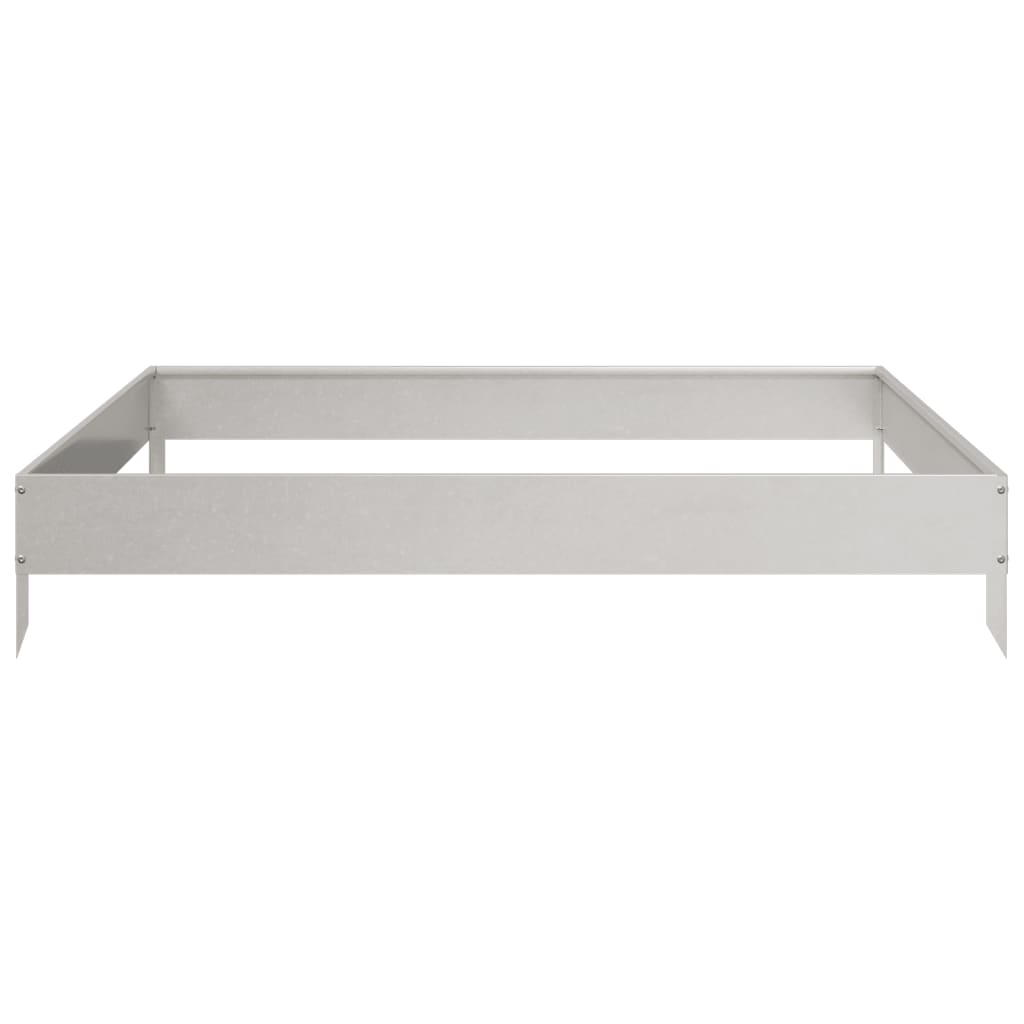vidaXL Hochbeet 100x100x18,5 cm Edelstahl