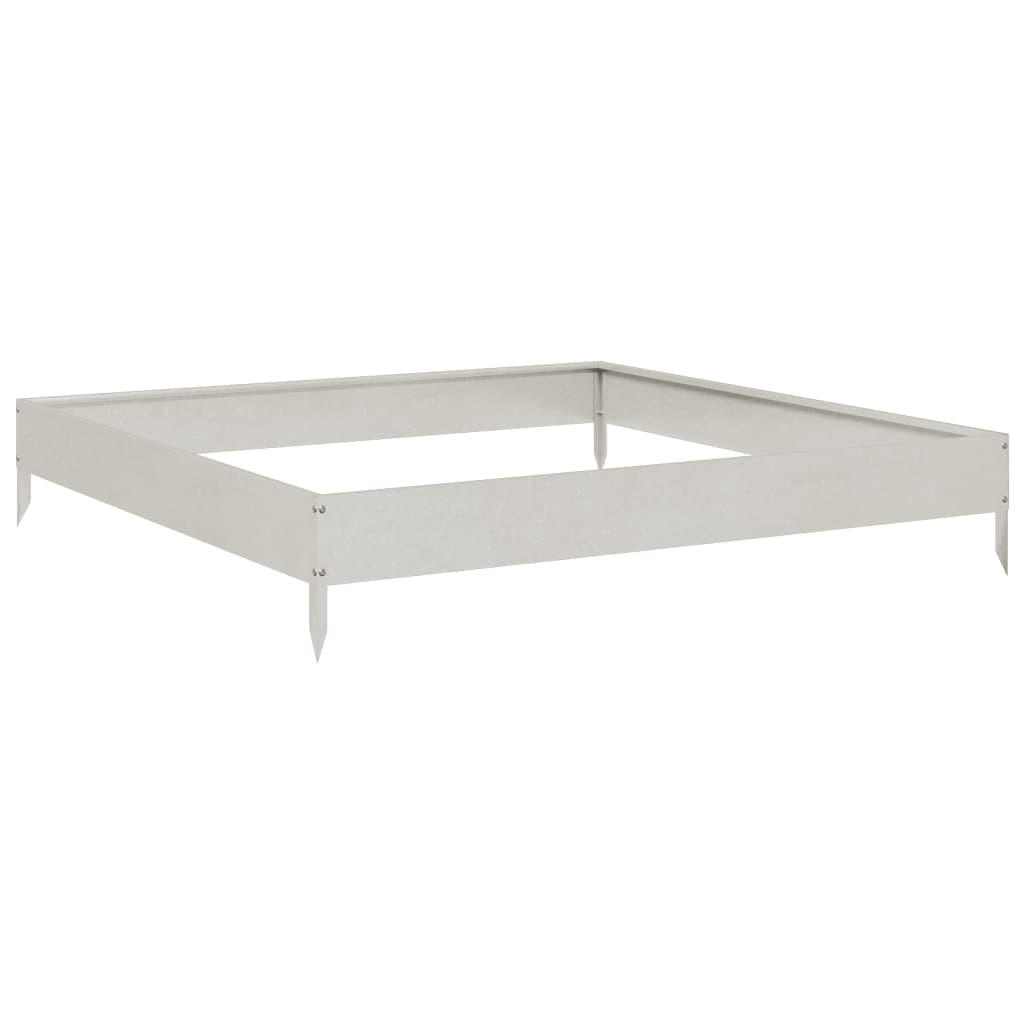 vidaXL Hochbeet 100x100x18,5 cm Edelstahl