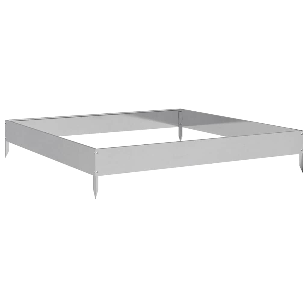 vidaXL Hochbeet 100x100x18,5 cm Verzinkter Stahl