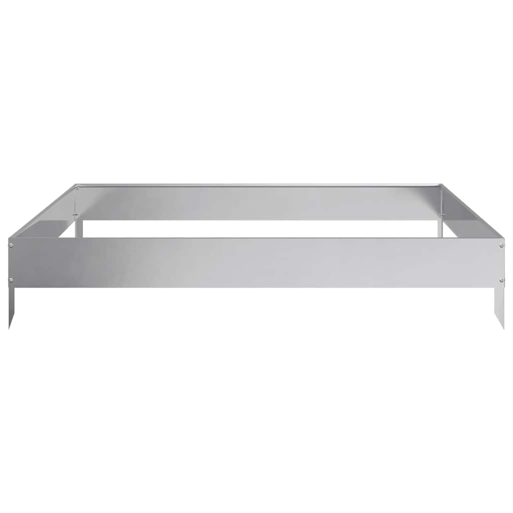 vidaXL Hochbeet 100x100x18,5 cm Verzinkter Stahl