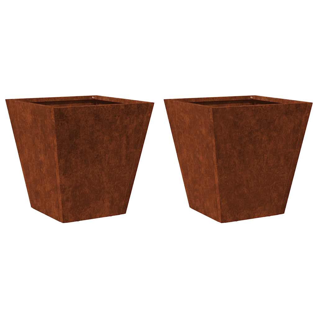 vidaXL Pflanzkübel 2 Stk. 30x30x30 cm Wetterfester Stahl
