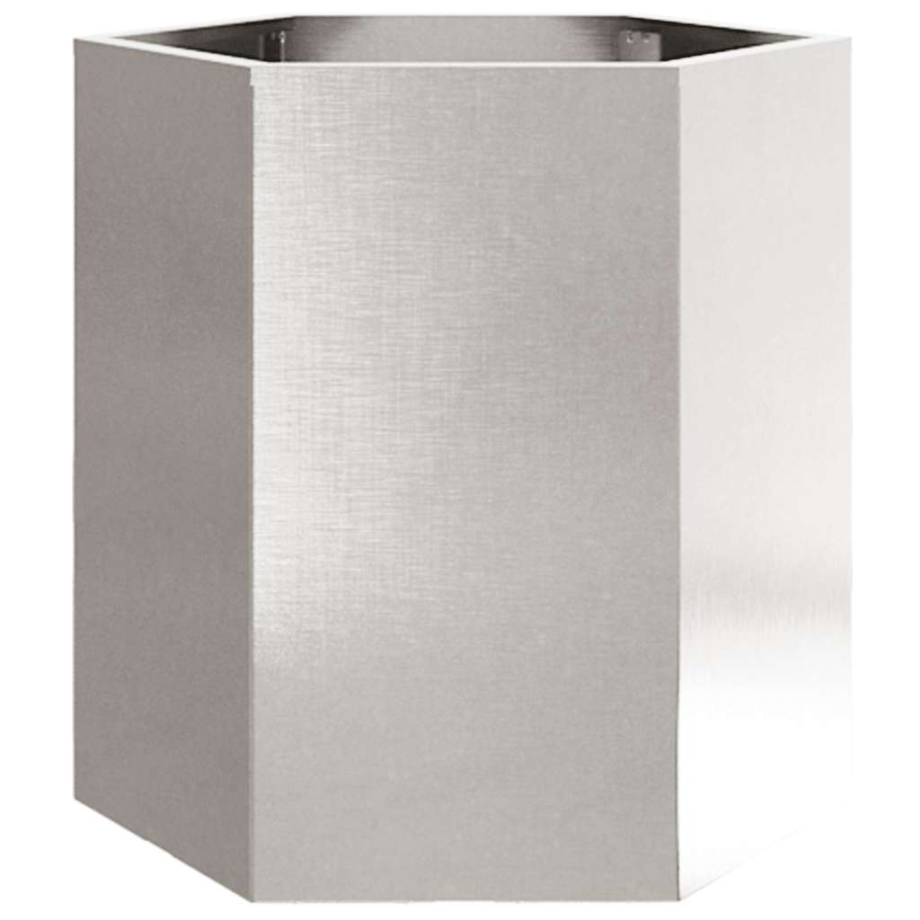 vidaXL Pflanzkübel Sechseckig 46x40x45 Edelstahl