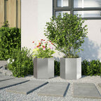 vidaXL Garten-Pflanzgefäße 2 Stk.Sechseckig 46x40x45 cm Edelstahl