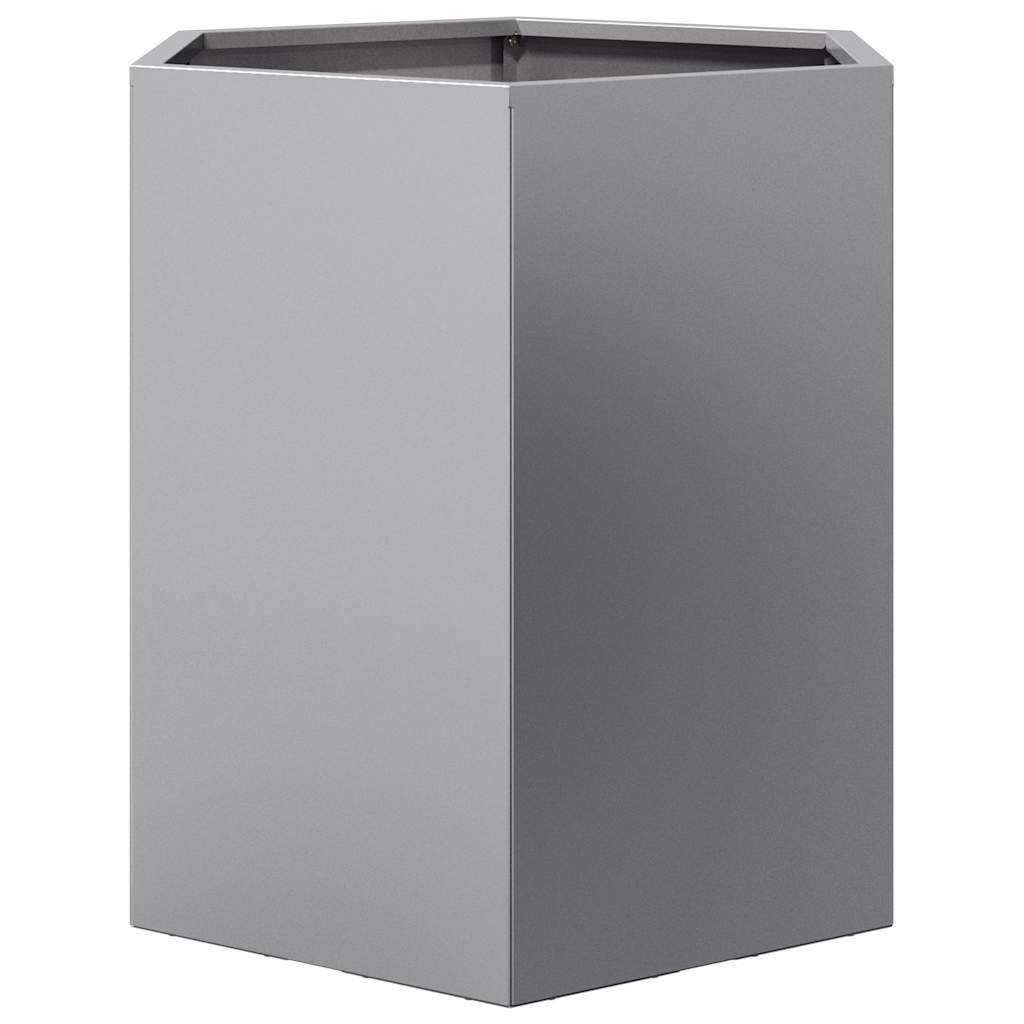 vidaXL Pflanzkübel Sechseckig 46x40x45 Verzinkter Stahl