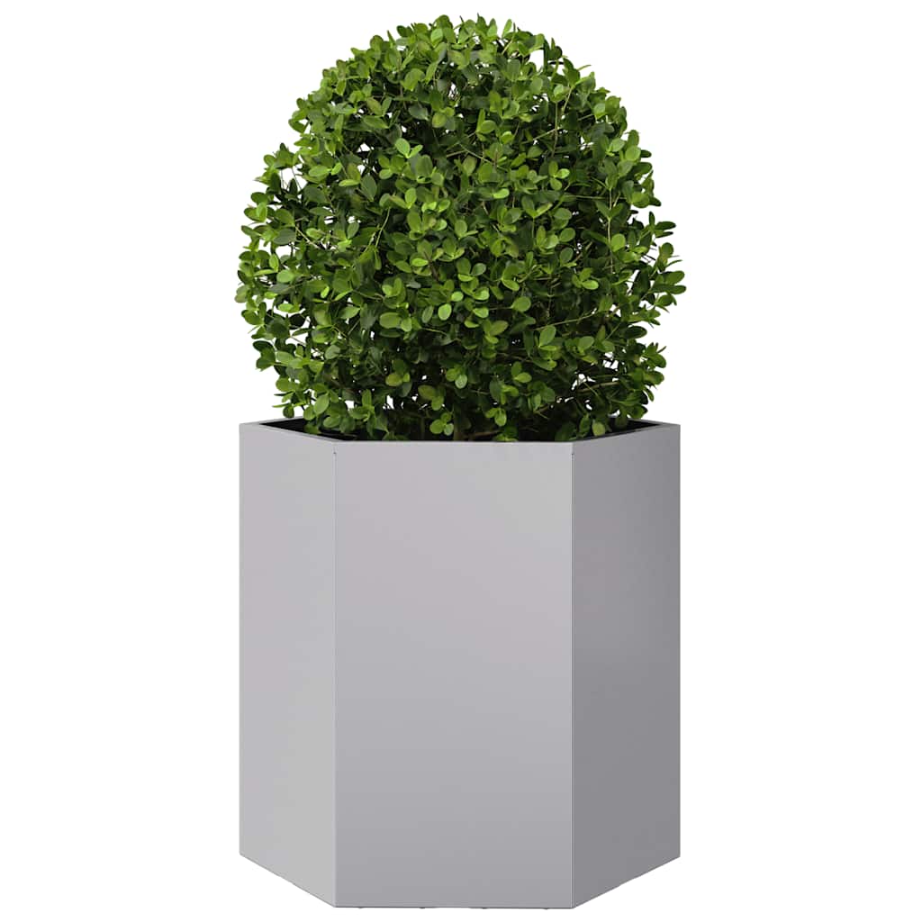 vidaXL Garten-Pflanzgefäße 2Stk.Sechseckig 46x40x45cm Verzinkter Stahl