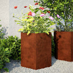 vidaXL Pflanzkübel 2 Stk. Sechseckig 46x40x45 cm Wetterfester Stahl
