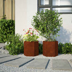 vidaXL Pflanzkübel 2 Stk. Sechseckig 46x40x45 cm Wetterfester Stahl