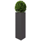 vidaXL Pflanzkübel 2 Stk. Schwarz Dreieckig 30x26x75 cm Stahl