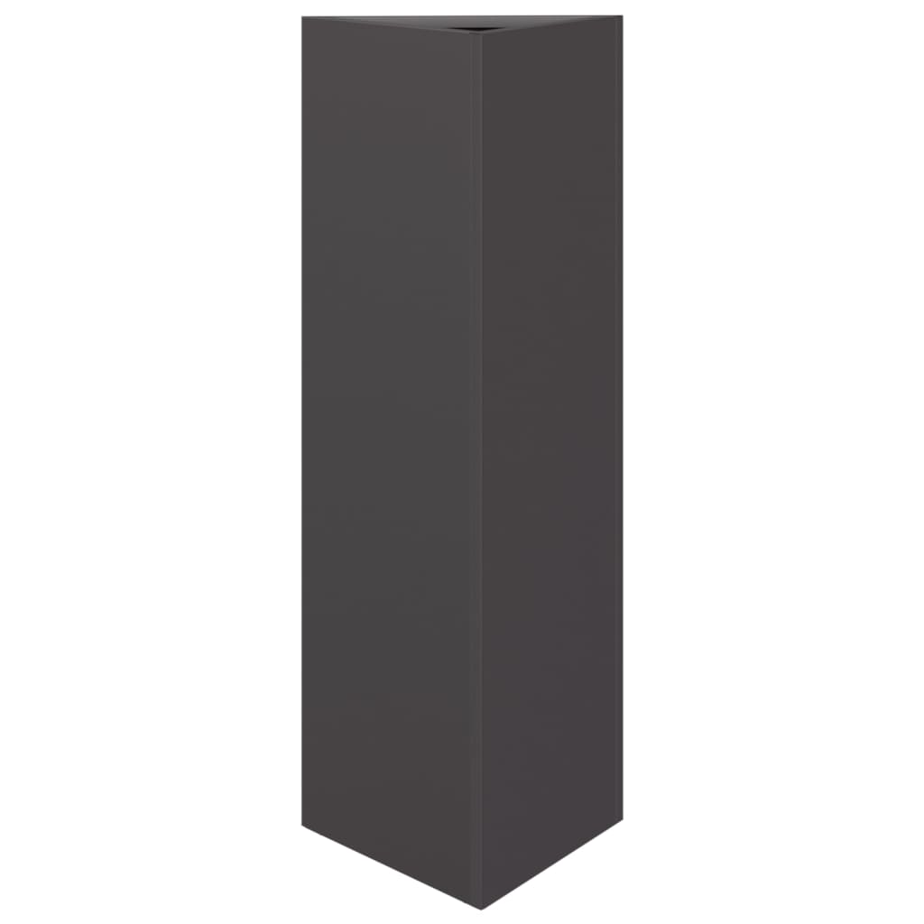 vidaXL Pflanzkübel 2 Stk. Schwarz Dreieckig 30x26x75 cm Stahl