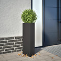 vidaXL Pflanzkübel 2 Stk. Schwarz Dreieckig 30x26x75 cm Stahl