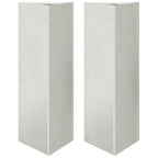 vidaXL Pflanzkübel 2 Stk. Dreieckig 30x26x75 cm Edelstahl
