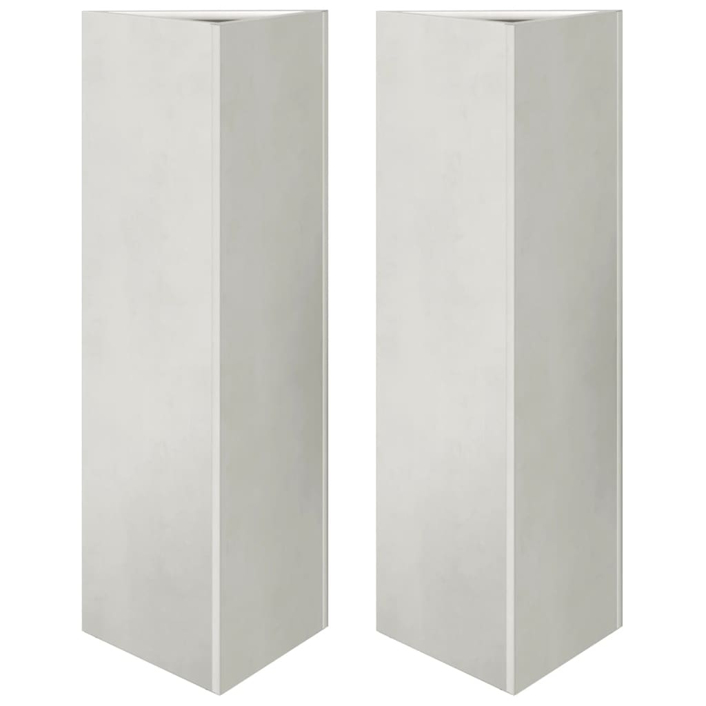 vidaXL Pflanzkübel 2 Stk. Dreieckig 30x26x75 cm Edelstahl