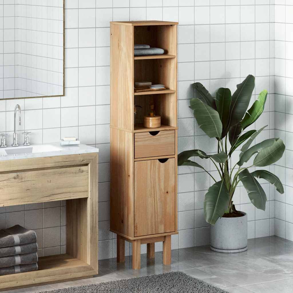 vidaXL Badschrank OTTA 35x30x159 cm Massivholz Kiefer