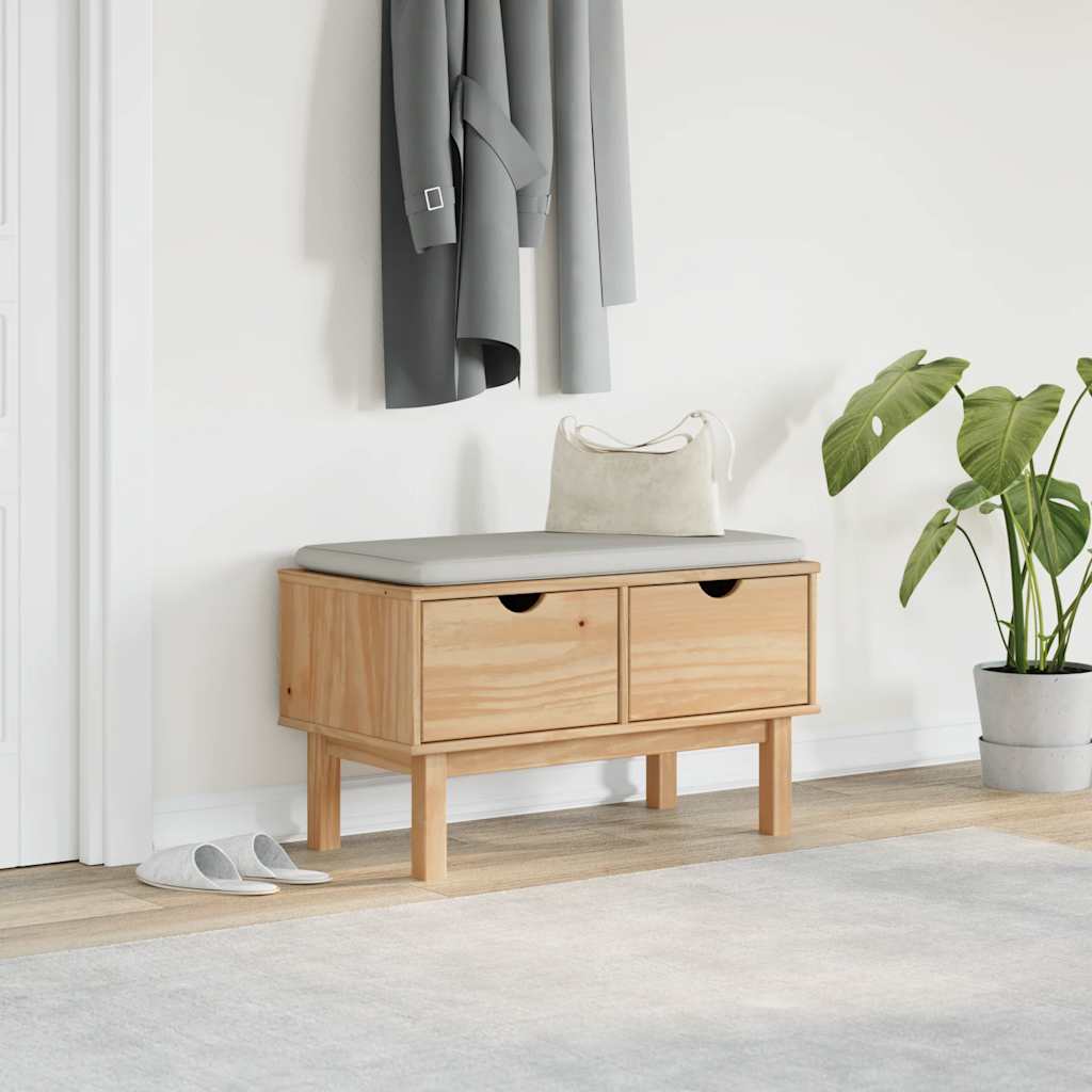 vidaXL Flurbank OTTA 80x40x45 cm Massivholz Kiefer