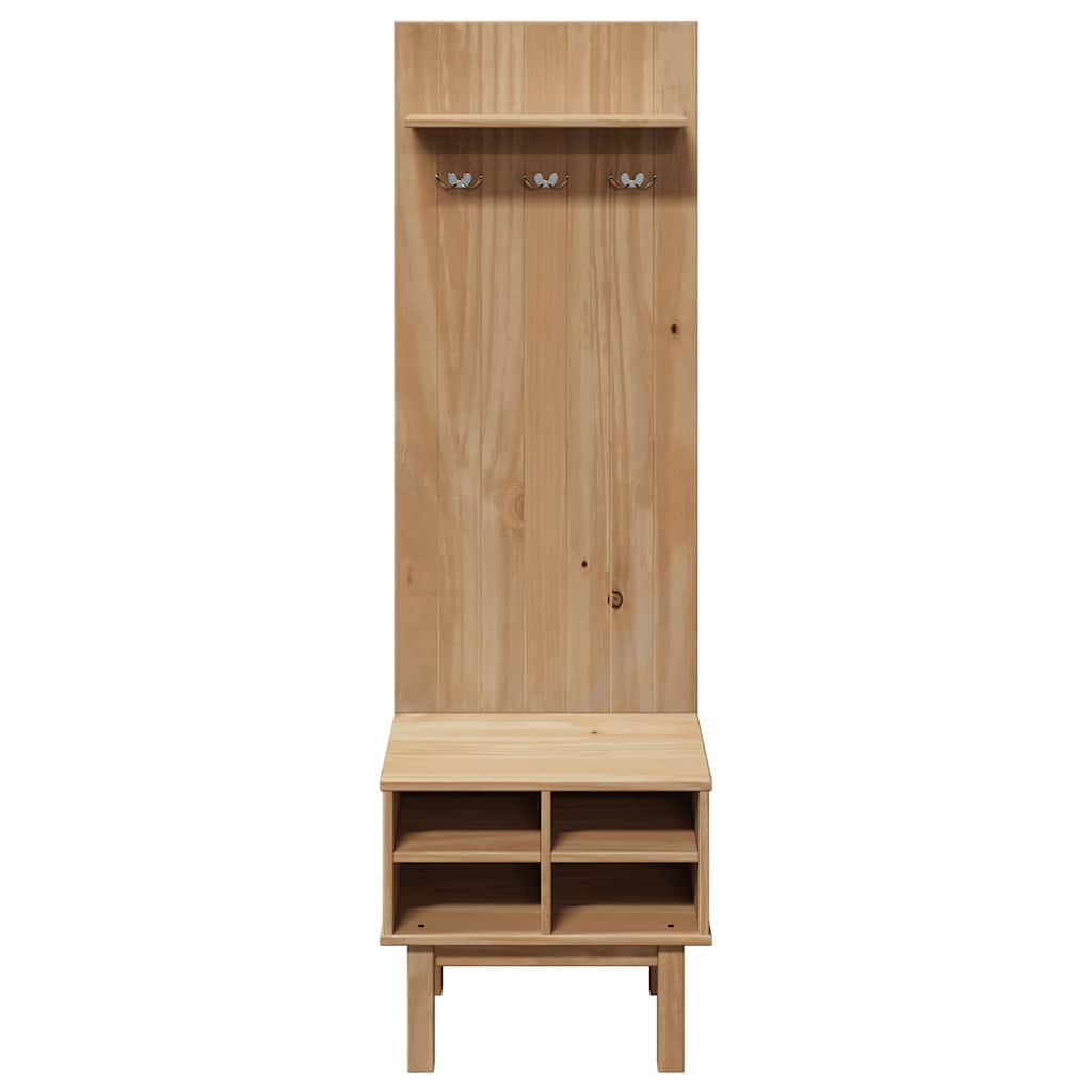 vidaXL Flurgarderobe OTTA 50x40x160 cm Massivholz Kiefer