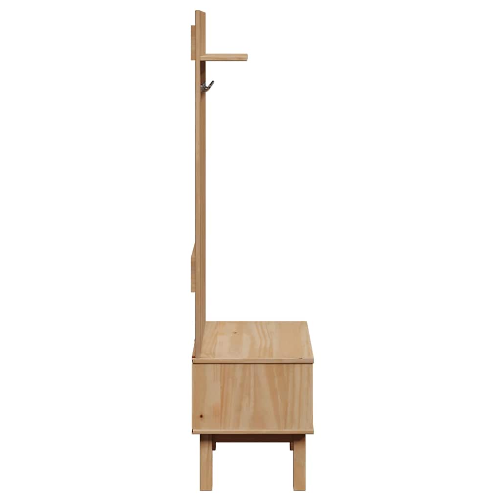 vidaXL Flurgarderobe OTTA 50x40x160 cm Massivholz Kiefer