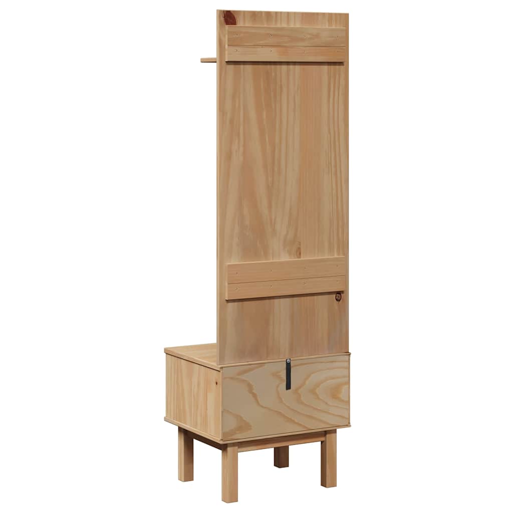 vidaXL Flurgarderobe OTTA 50x40x160 cm Massivholz Kiefer