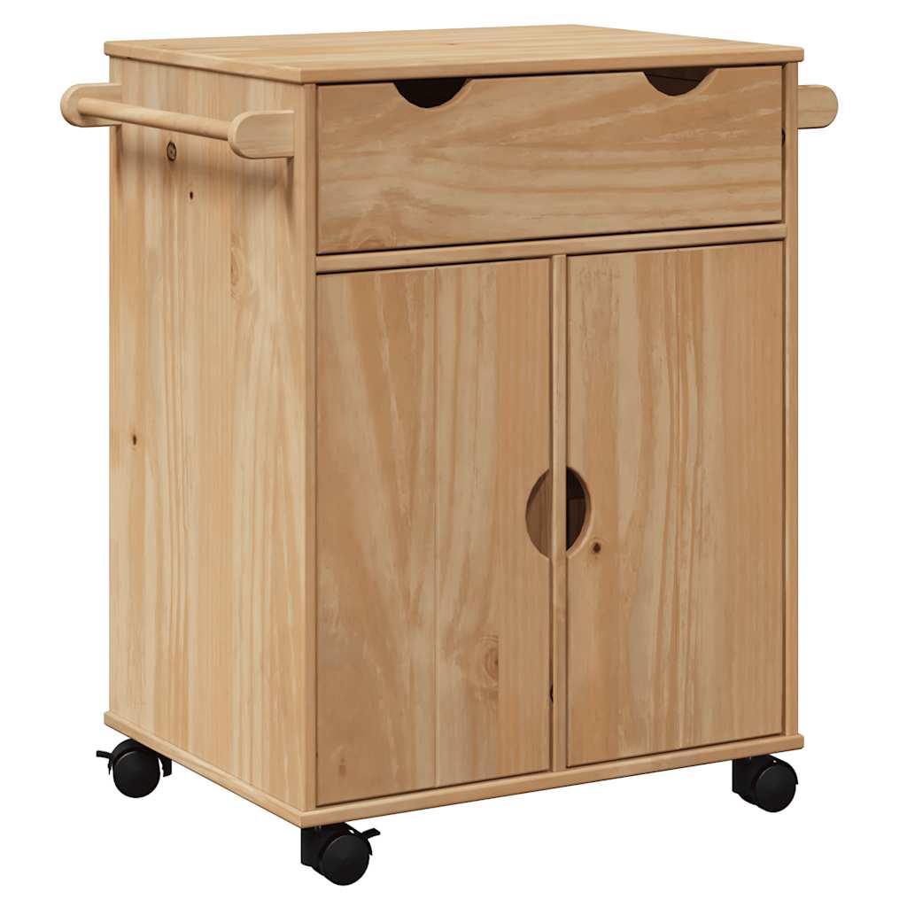 vidaXL Küchenwagen OTTA 59x45x80 cm Massivholz Kiefer