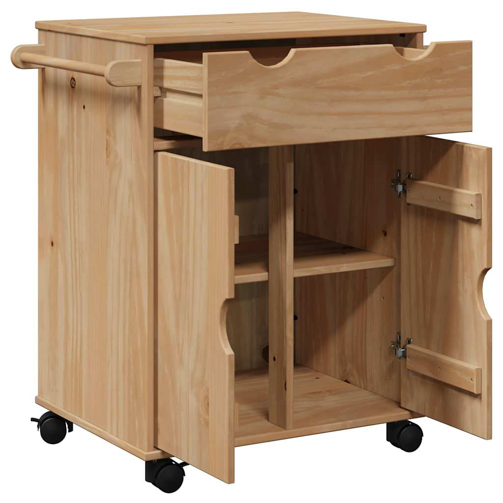 vidaXL Küchenwagen OTTA 59x45x80 cm Massivholz Kiefer