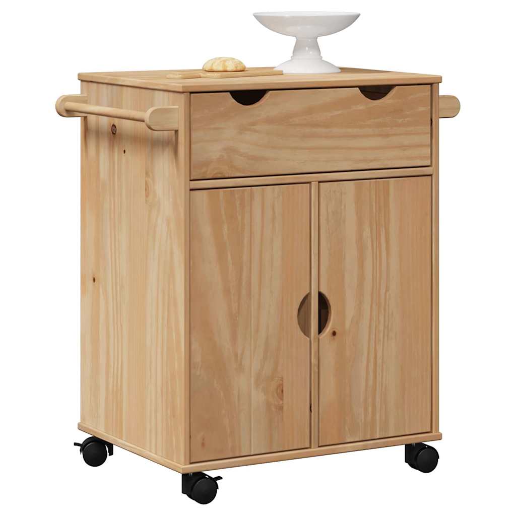vidaXL Küchenwagen OTTA 59x45x80 cm Massivholz Kiefer