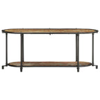 vidaXL TV-Regal 100x42x40 cm Altholz Massiv