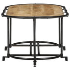 vidaXL Couchtisch 110x55x40 cm Raues Mangoholz