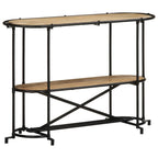 vidaXL Konsolentisch 110x42x76 cm Raues Mangoholz