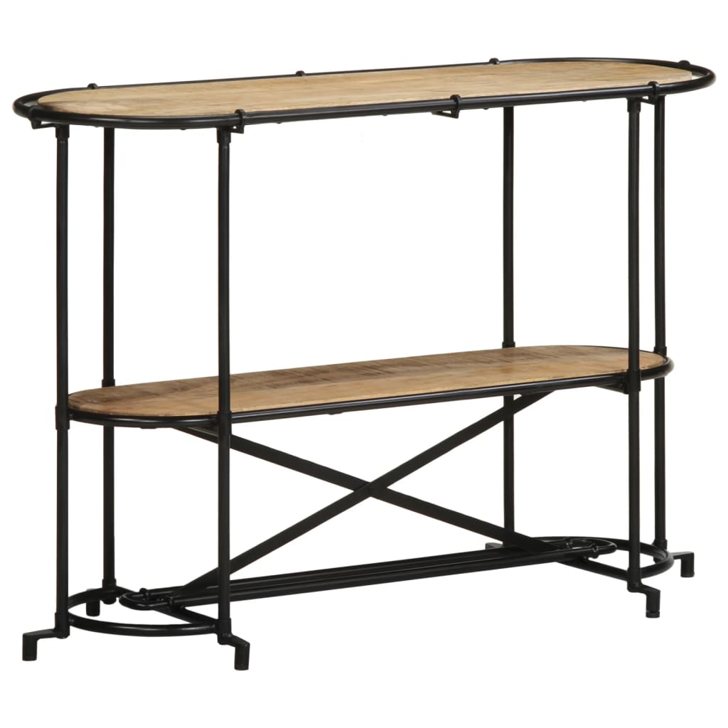 vidaXL Konsolentisch 110x42x76 cm Raues Mangoholz