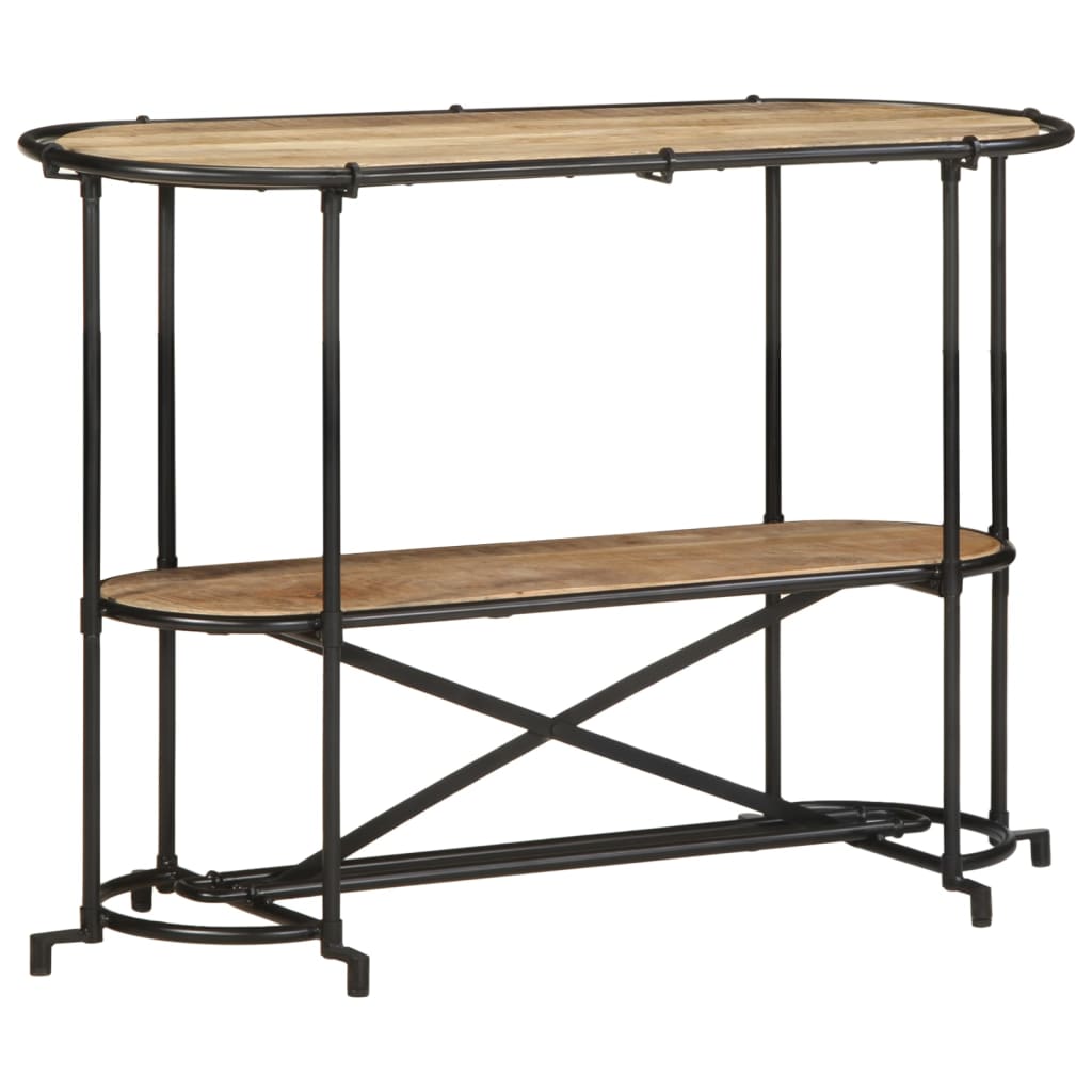 vidaXL Konsolentisch 110x42x76 cm Raues Mangoholz