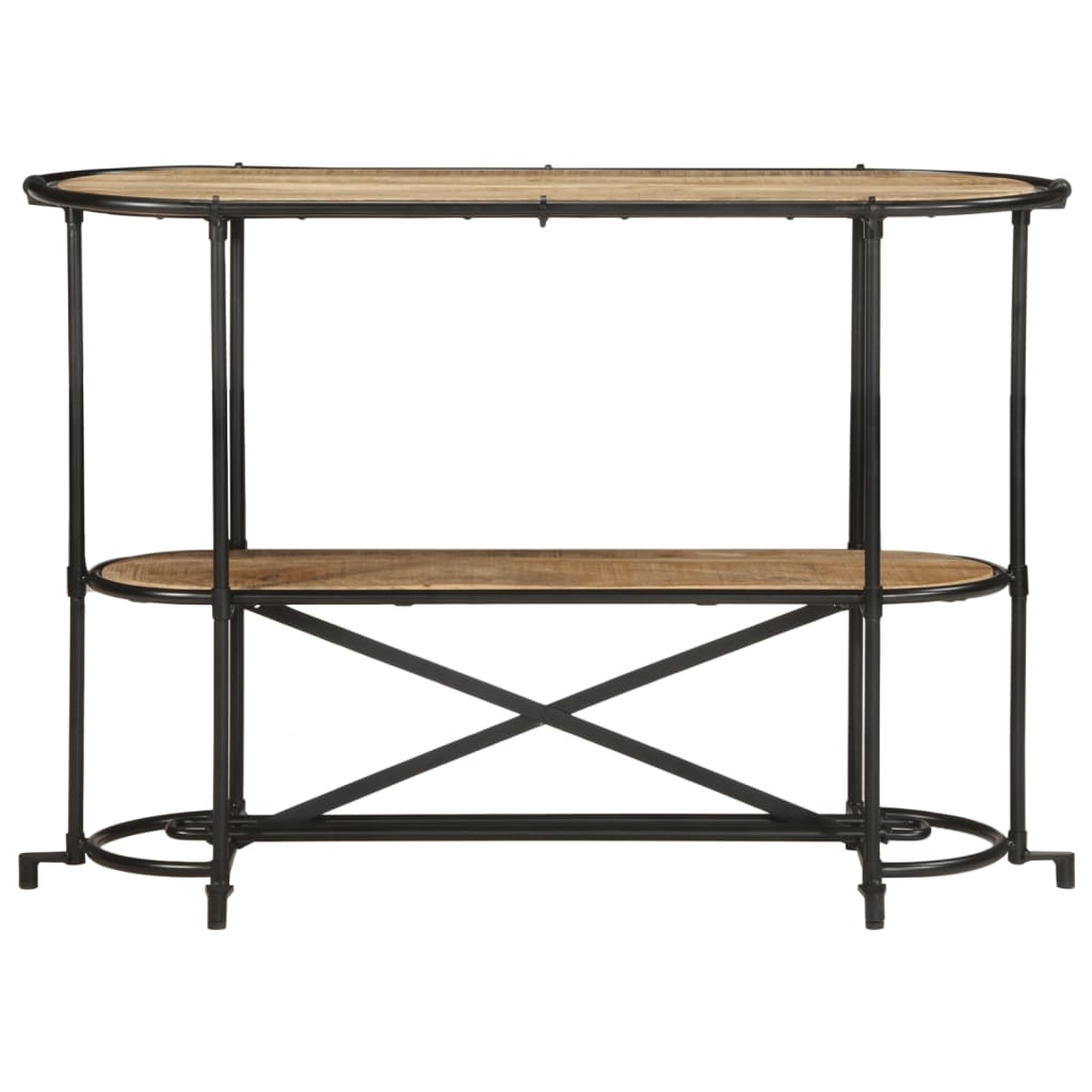 vidaXL Konsolentisch 110x42x76 cm Raues Mangoholz