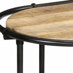 vidaXL Konsolentisch 110x42x76 cm Raues Mangoholz