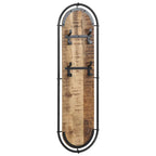 vidaXL Wandgarderoben mit 4 Haken 2 Stk. Raues Mangoholz