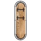 vidaXL Wandgarderoben mit 4 Haken 2 Stk. Raues Mangoholz