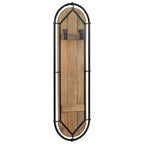 vidaXL Wandgarderoben mit 4 Haken 2 Stk. Raues Mangoholz