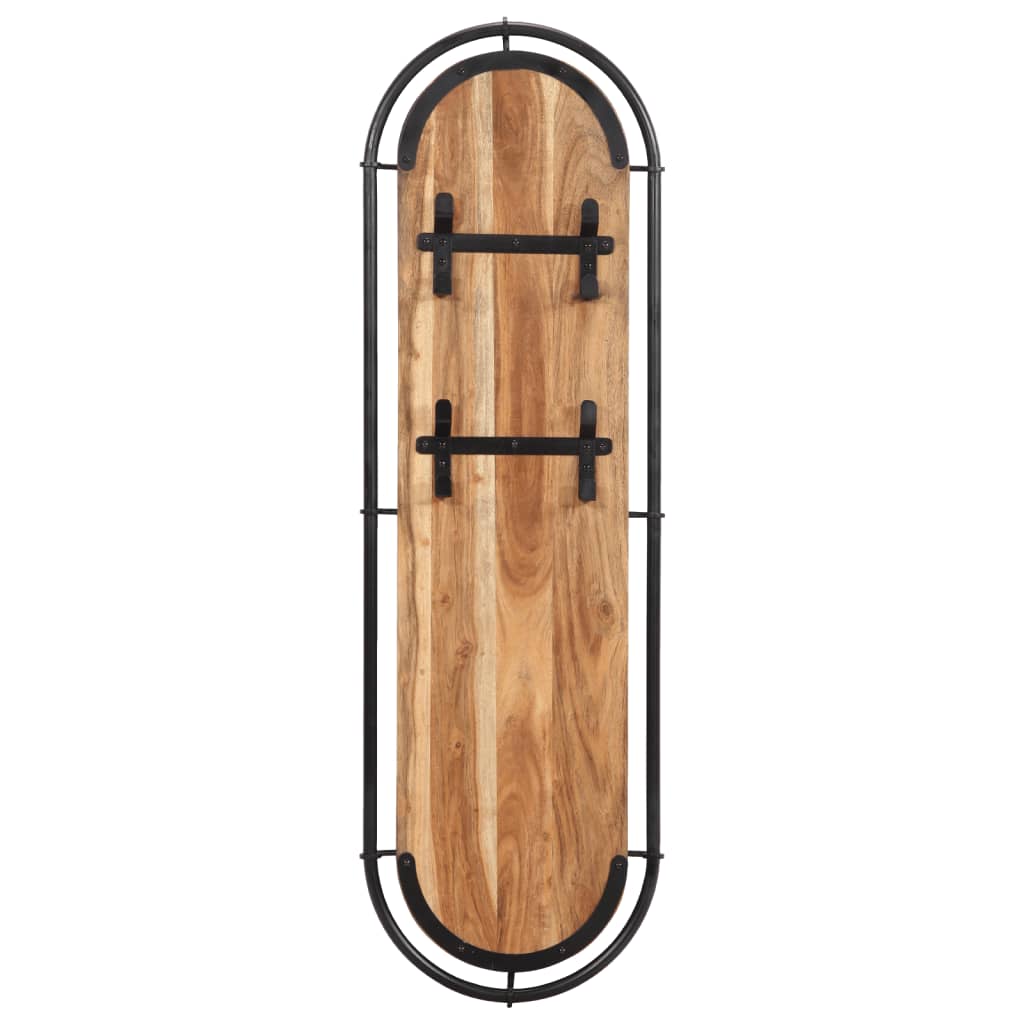 vidaXL Wandgarderoben mit 4 Haken 2 Stk. Massivholz Akazie